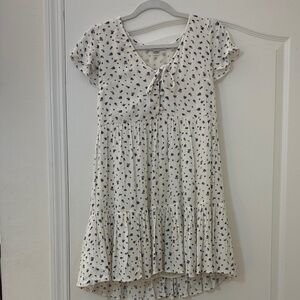 American Eagle Outfitters Cream and Black Mini Dress